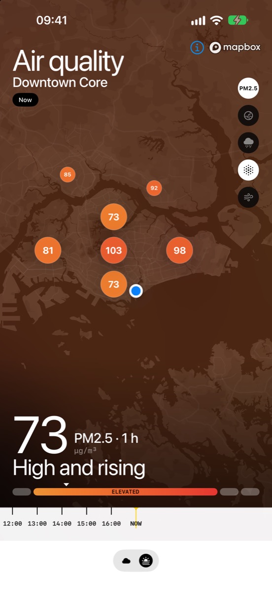Air quality lens: PM2.5 readings across Singapore